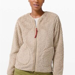 Lululemon Oh So Sherpa Full Zip Trench Jacket Size 8